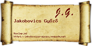 Jakobovics Győző névjegykártya
